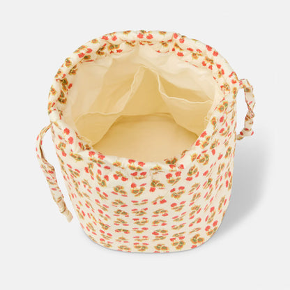Quilted Geranium Drawstring Bucket Bag