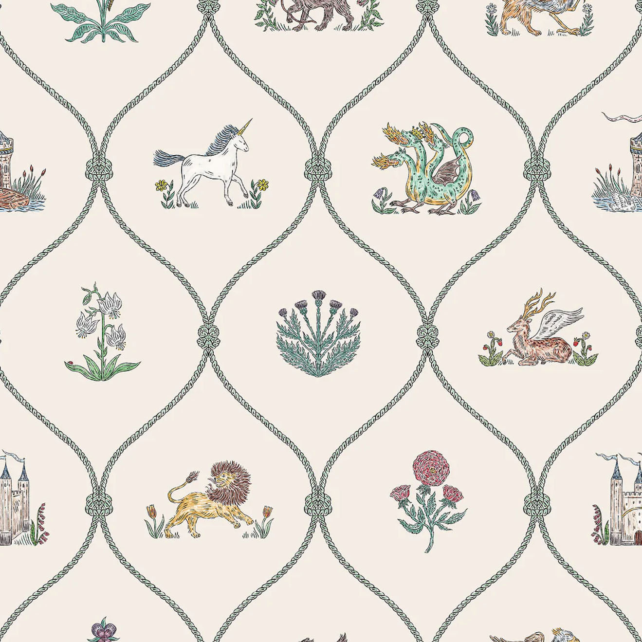 Heraldic Wallpaper by Fee Greening