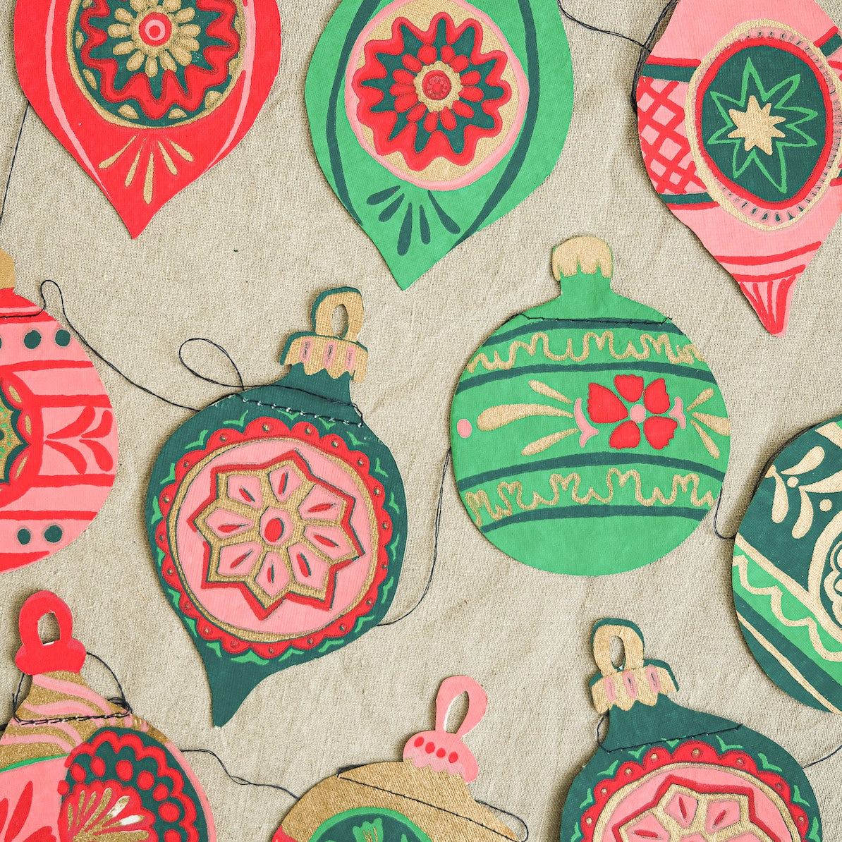 Baubles Sewn Garland
