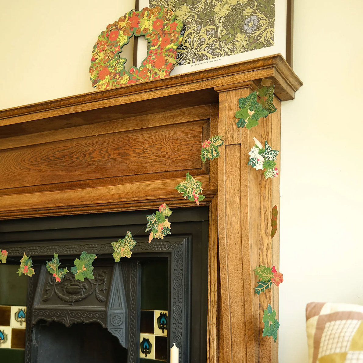 Holly and Ivy Sewn Garland