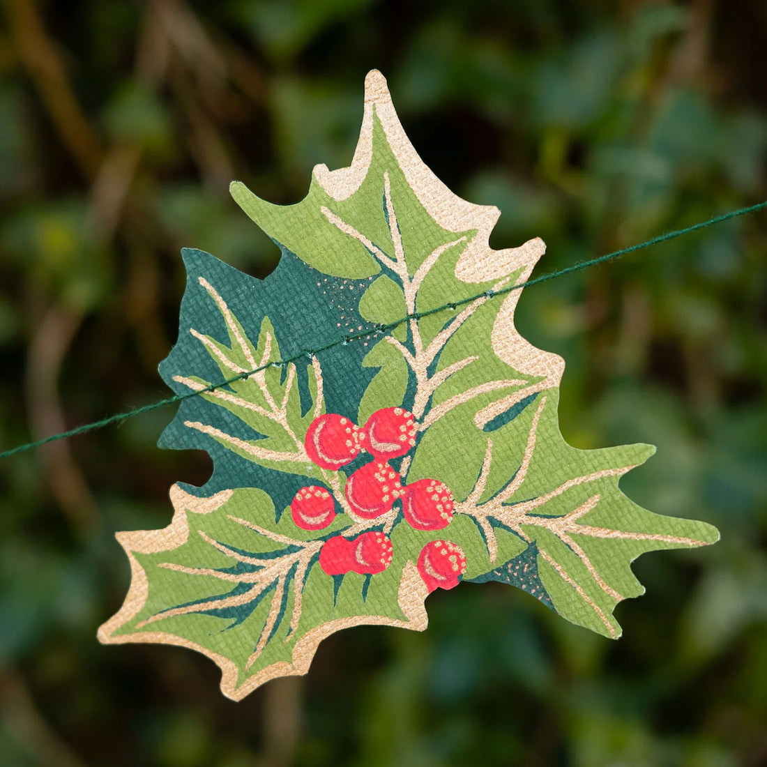 Holly and Ivy Sewn Garland