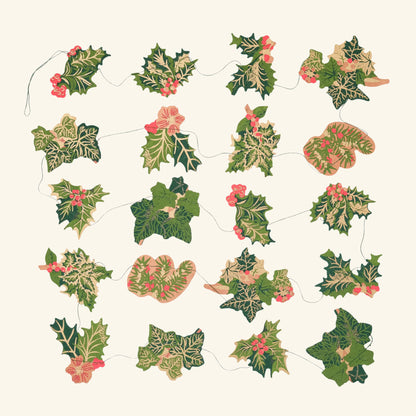 Holly and Ivy Sewn Garland