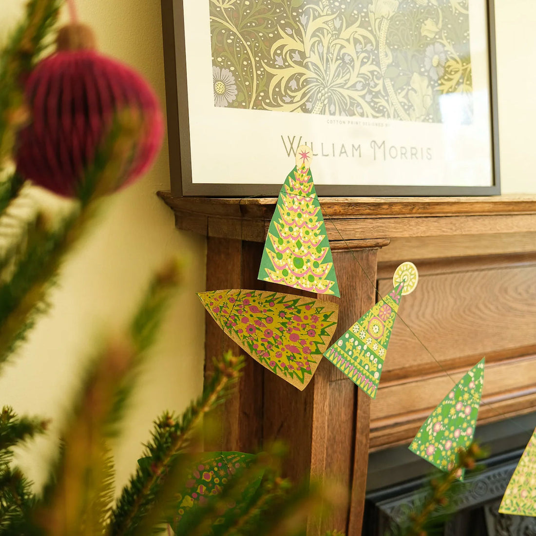 Midcentury Trees Sewn Garland