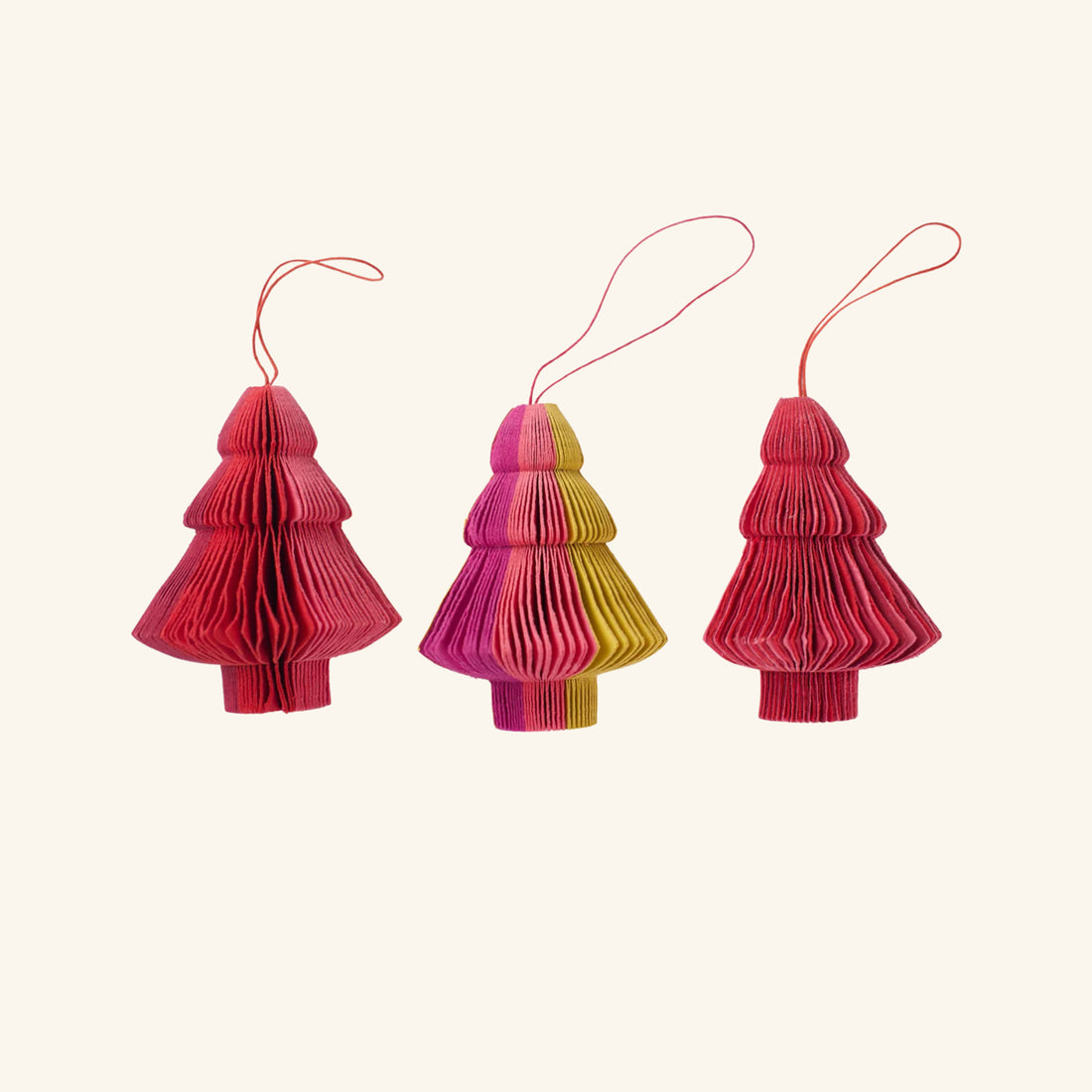 Pink Tree Paper Honeycomb Decorations