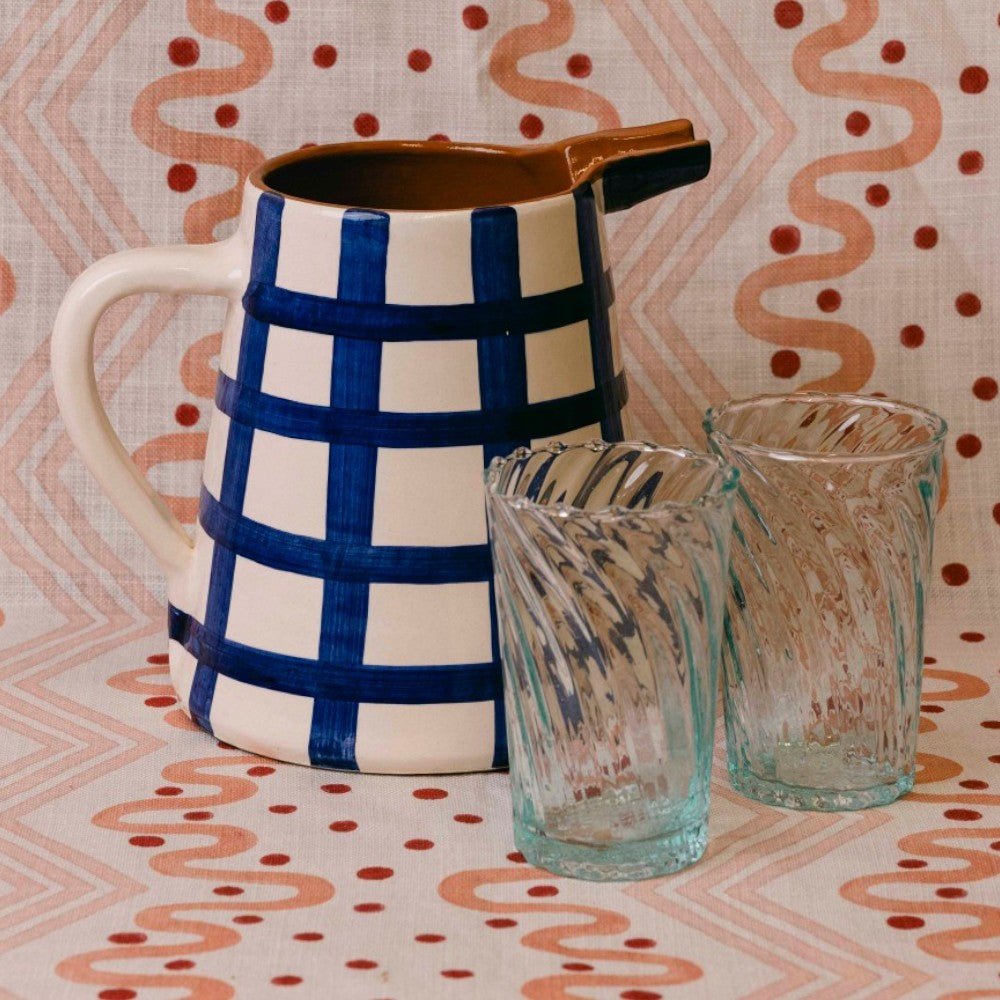 Gingham Pitcher