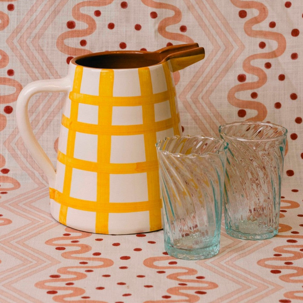 Gingham Pitcher