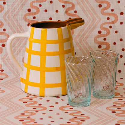 Gingham Pitcher