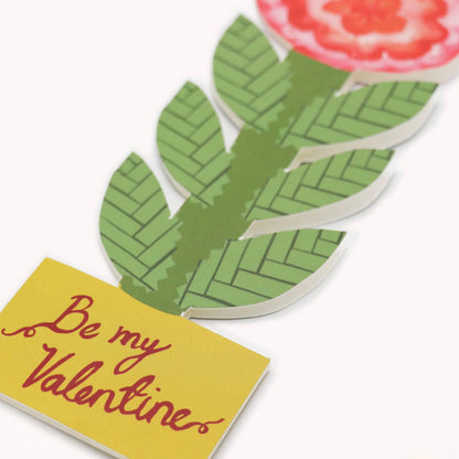 Be My Valentine Flower Card