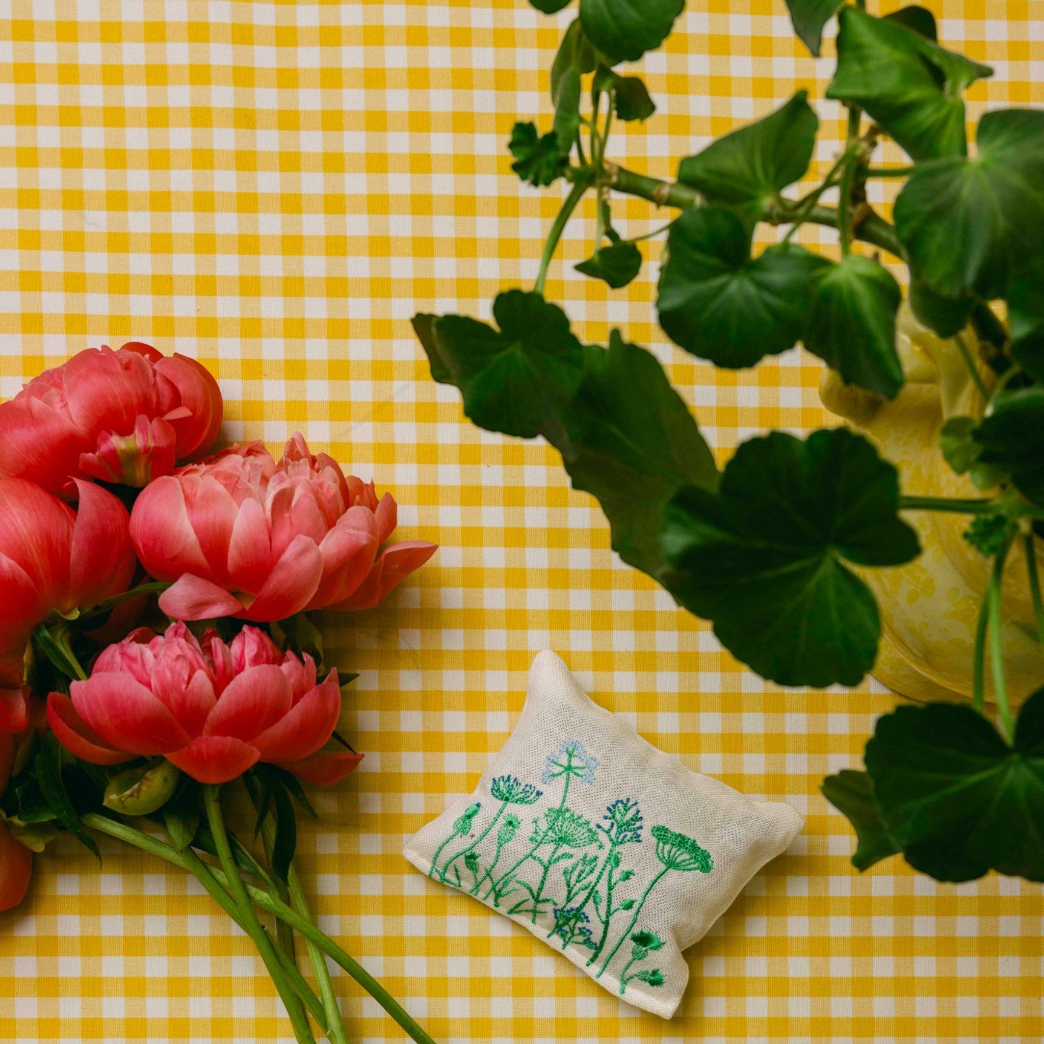 Embroidered Lavender Bag