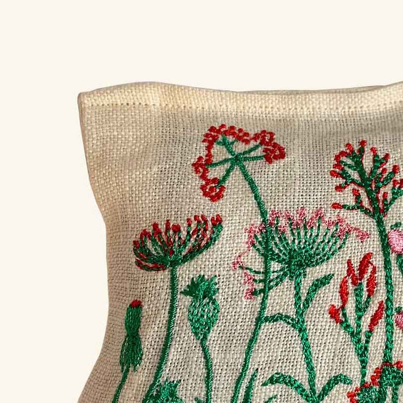 Embroidered Lavender Bag