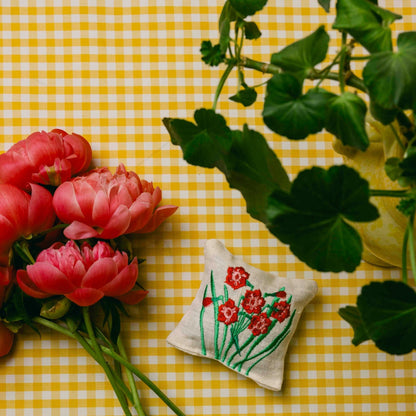 Embroidered Lavender Bag