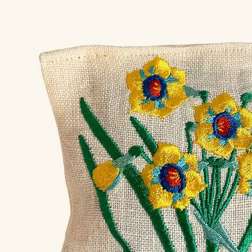 Embroidered Lavender Bag