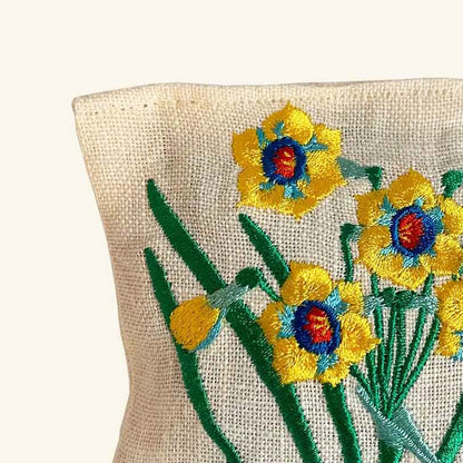 Embroidered Lavender Bag