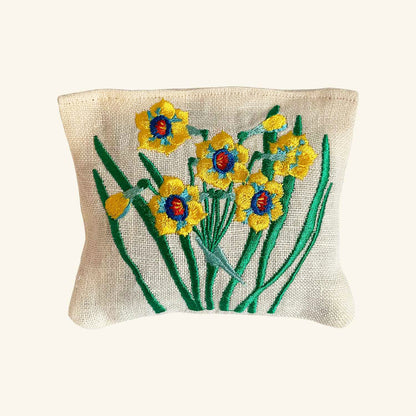 Embroidered Lavender Bag