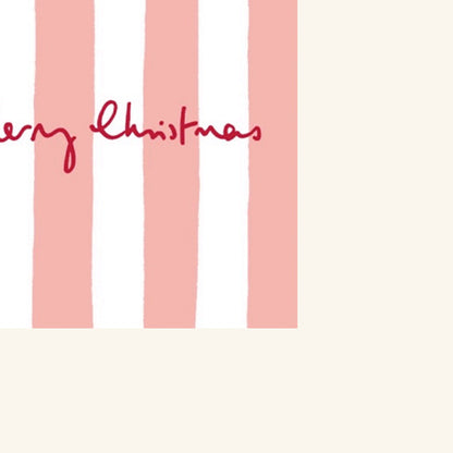 Candy Stripe Merry Christmas Card Pack of 6