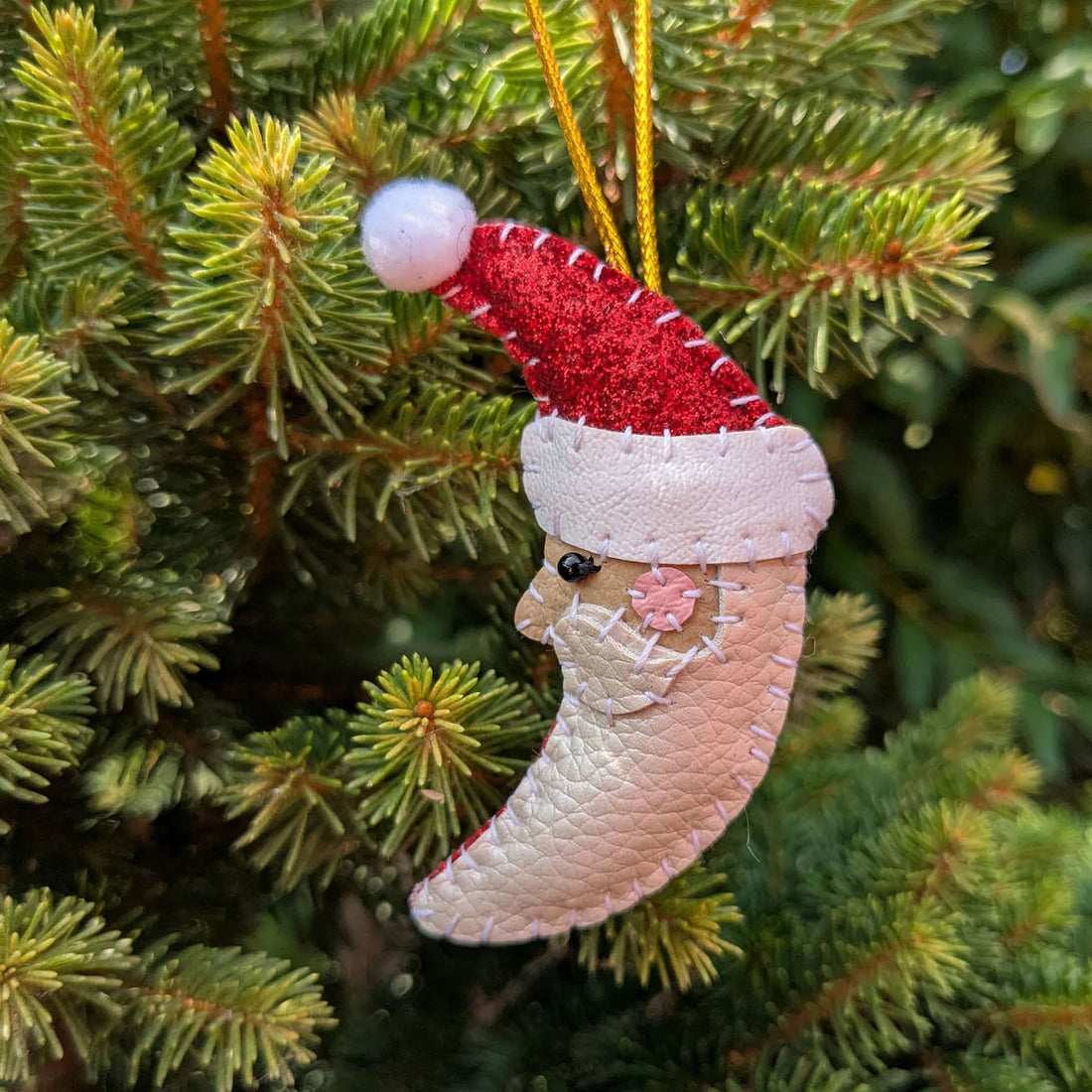 Santa Moon Christmas Decoration