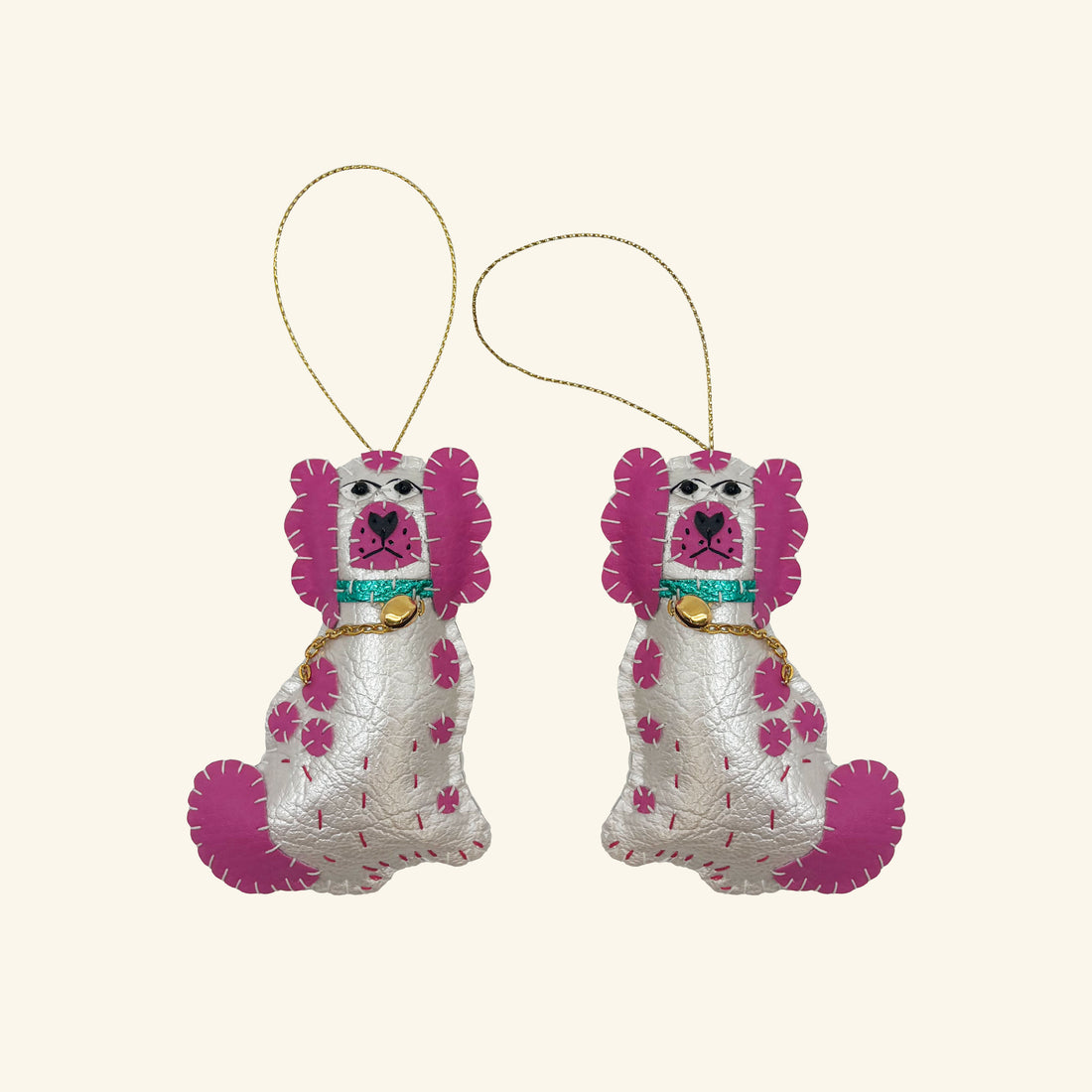 Staffordshire Spaniel Pair Christmas Decoration