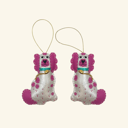 Staffordshire Spaniel Pair Christmas Decoration