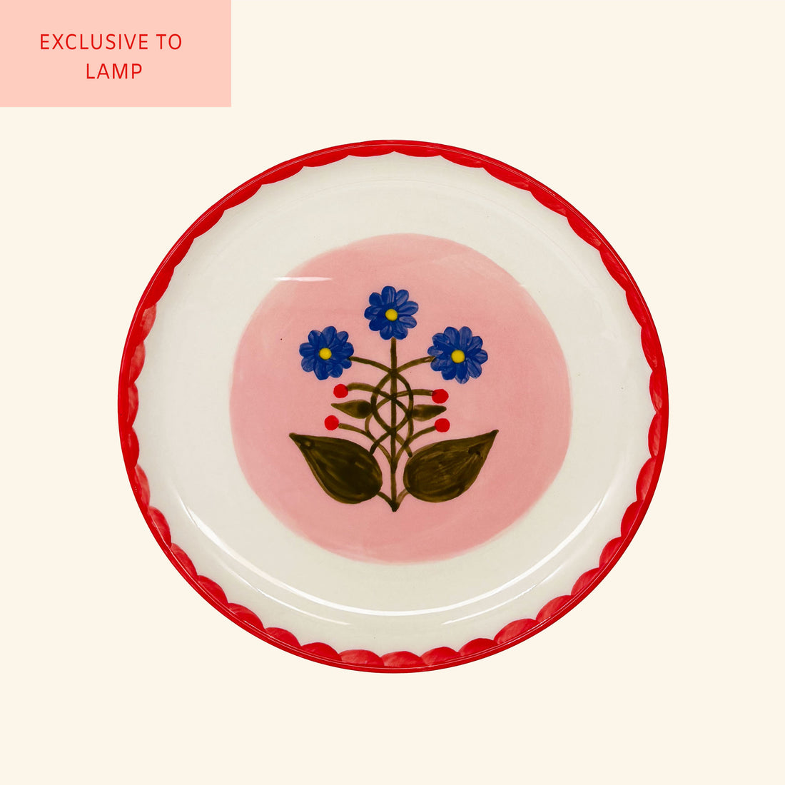 Blue Flowers Plate