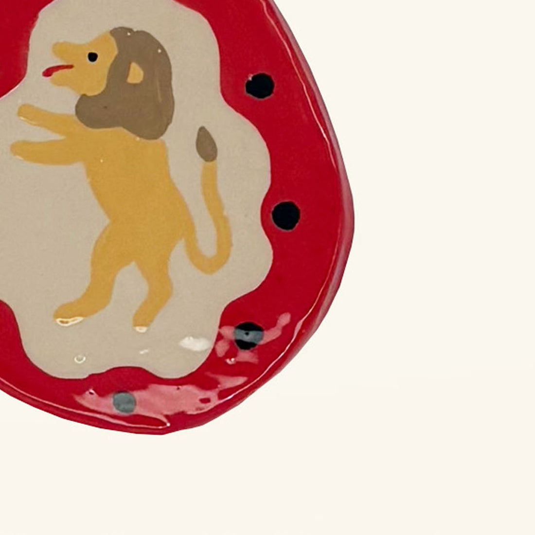 Ceramic Christmas Lion Ornament