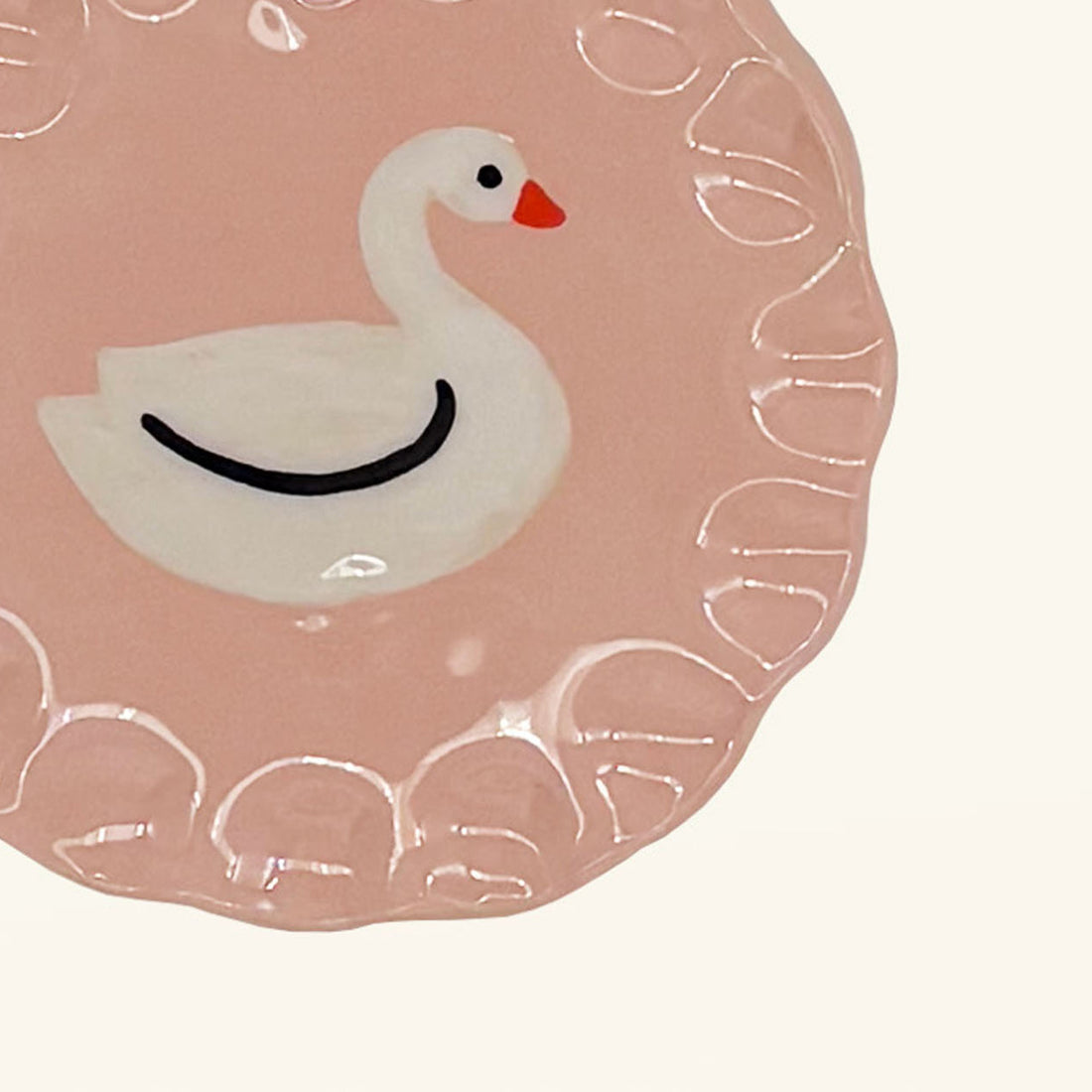 Ceramic Christmas Swan Ornament