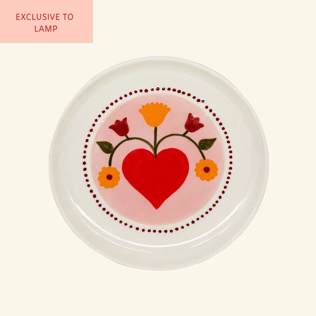 Heart and Flower Plate