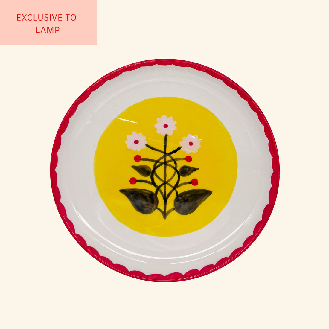 Yellow Flowers Plate