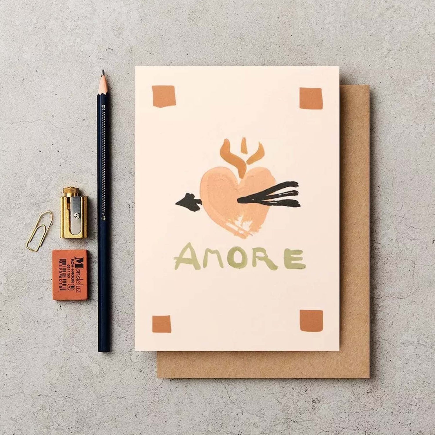 Heart Green Amore Card