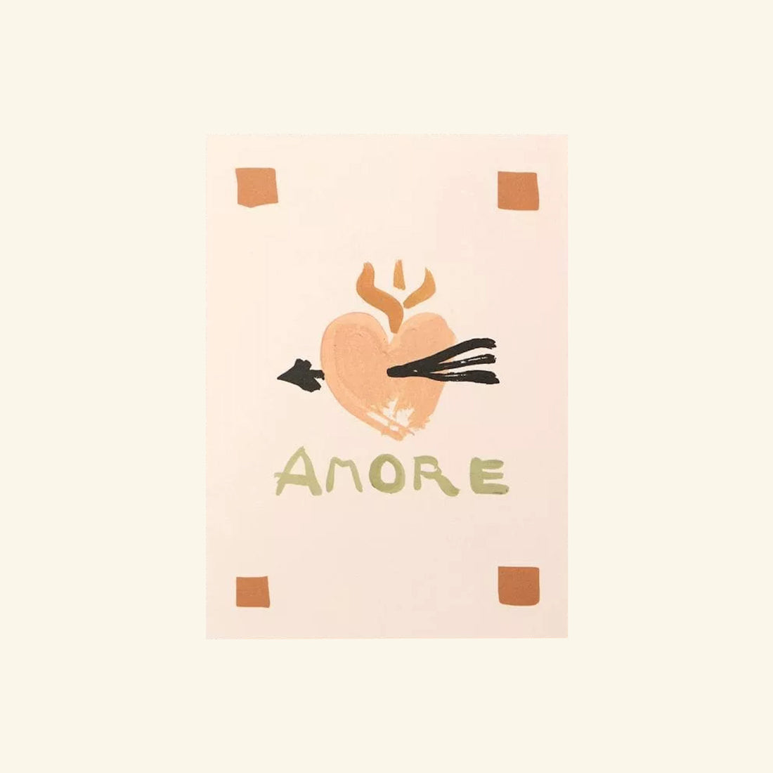 Heart Green Amore Card