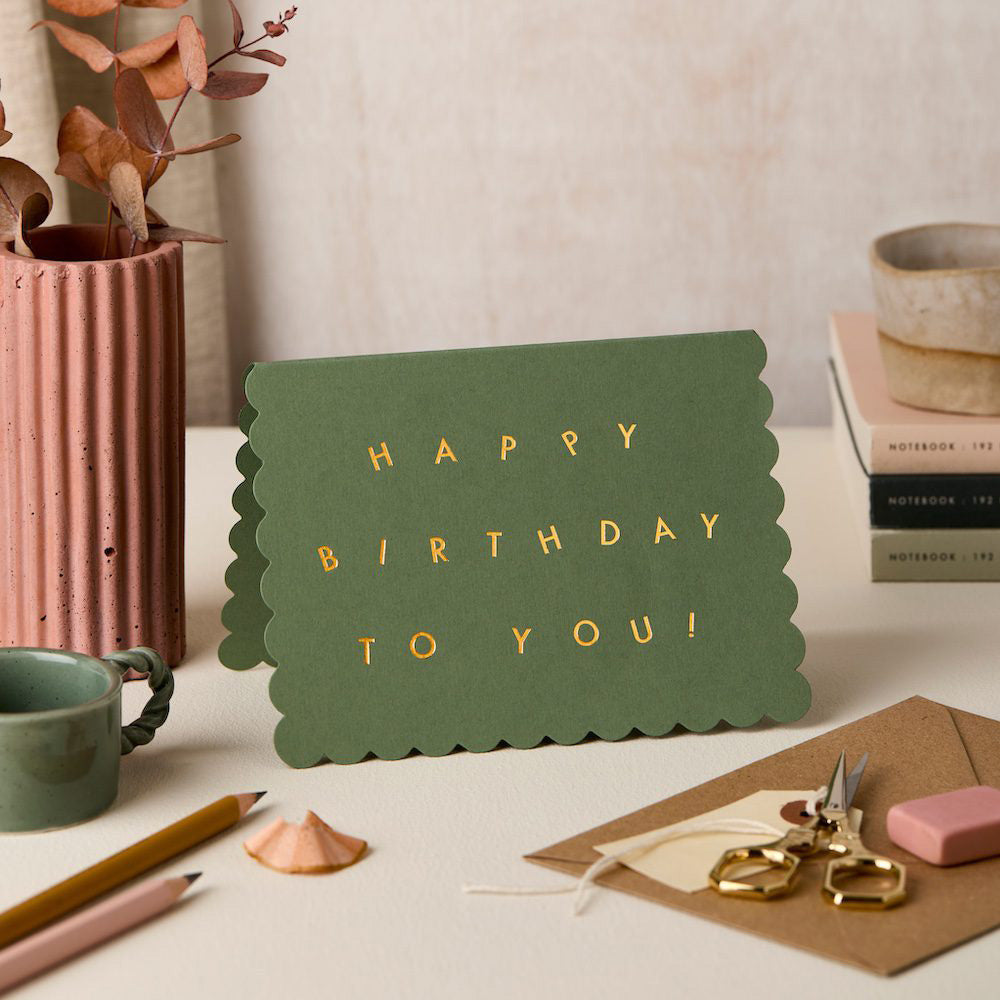 Scallop Happy Birthday To You Green