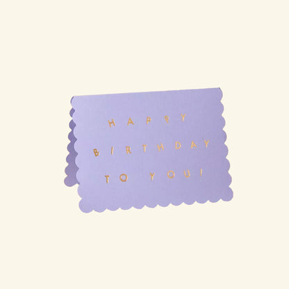 Scallop Happy Birthday To You Lavender