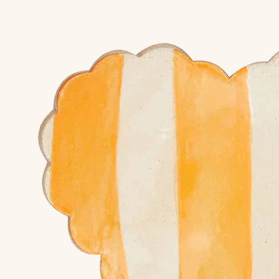 Duci Scalloped Heart Striped Trinket Dish