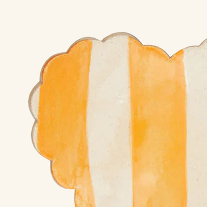 Duci Scalloped Heart Striped Trinket Dish