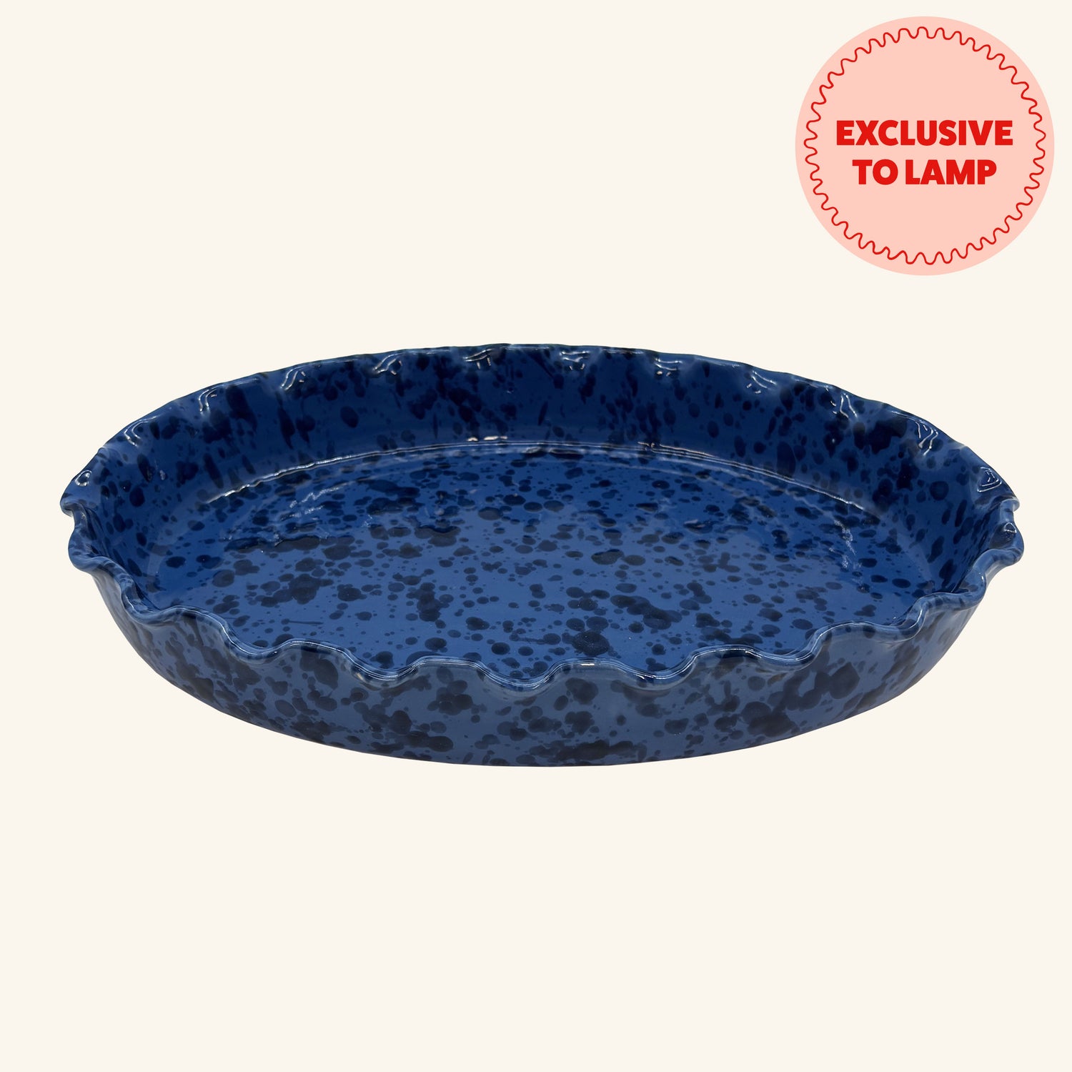 Frill Edge Splatterware Dish