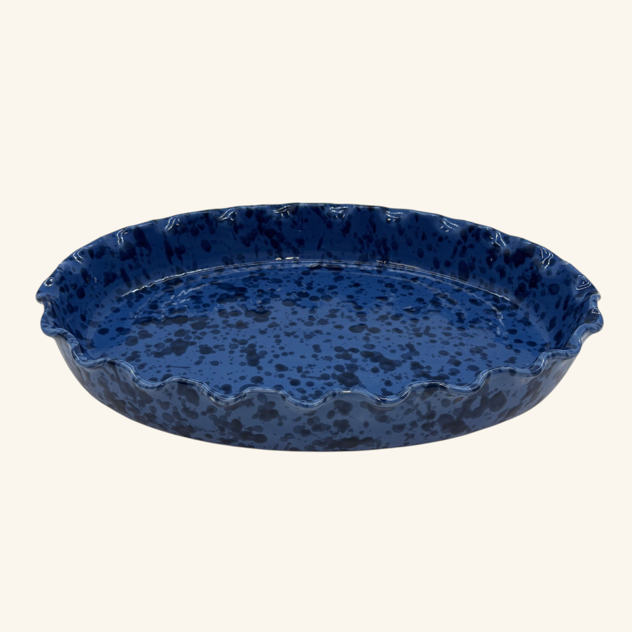 Frill Edge Splatterware Dish