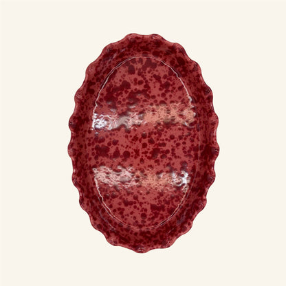 Frill Edge Splatterware Dish