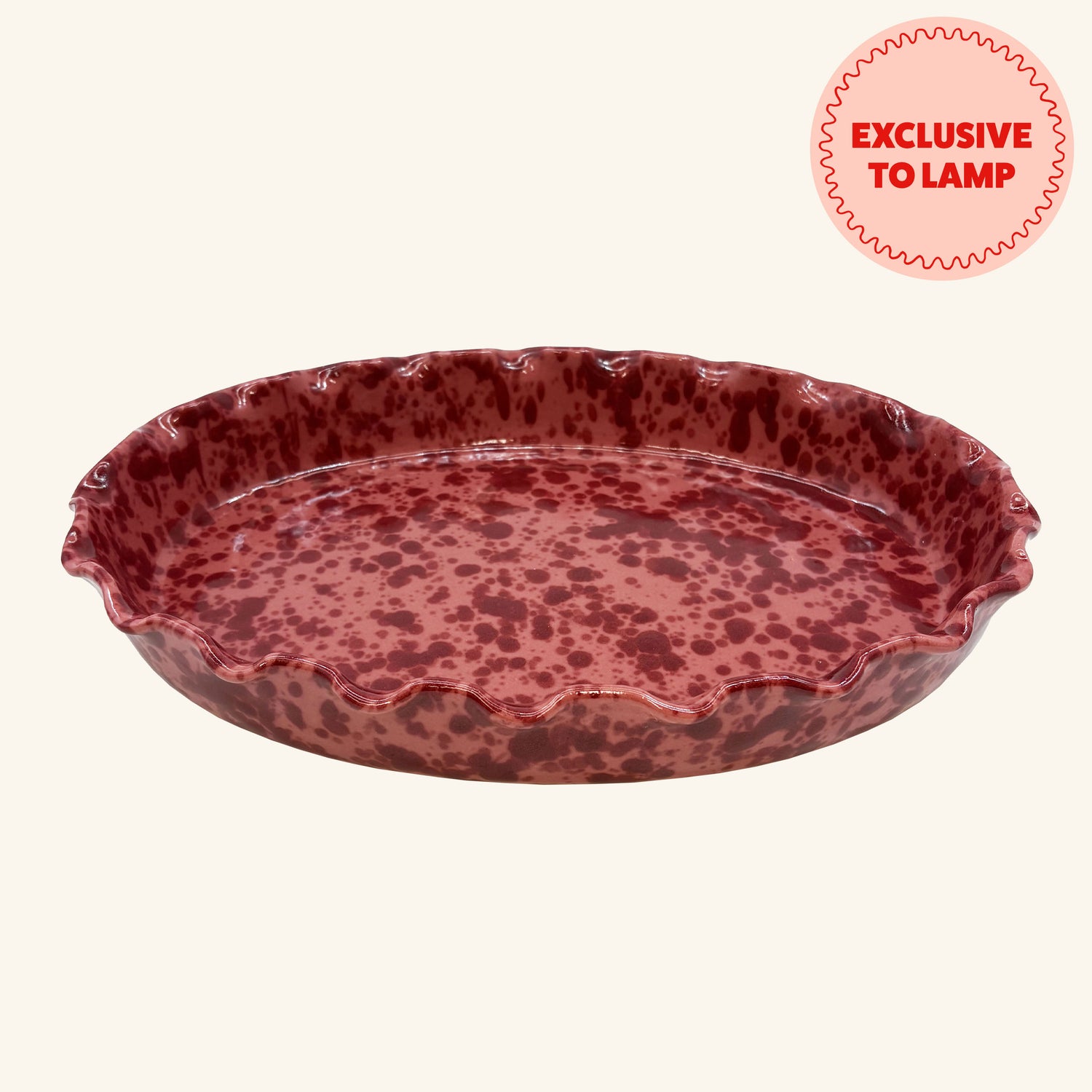 Frill Edge Splatterware Dish