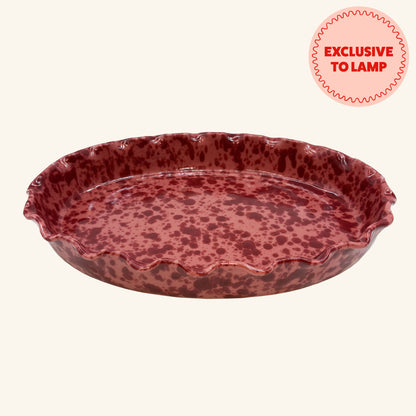 Frill Edge Splatterware Dish