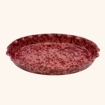 Frill Edge Splatterware Dish