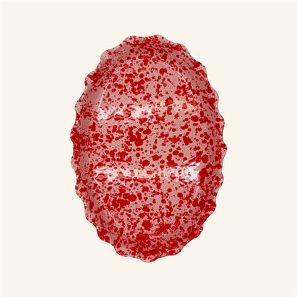 Frill Edge Splatterware Dish