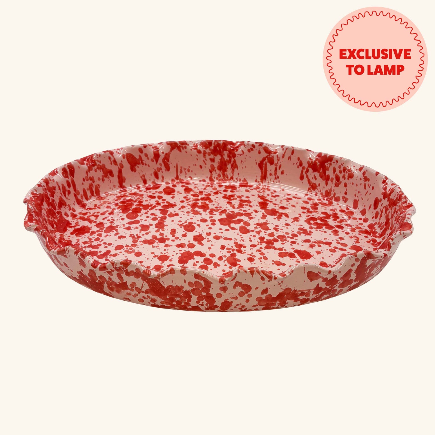 Frill Edge Splatterware Dish