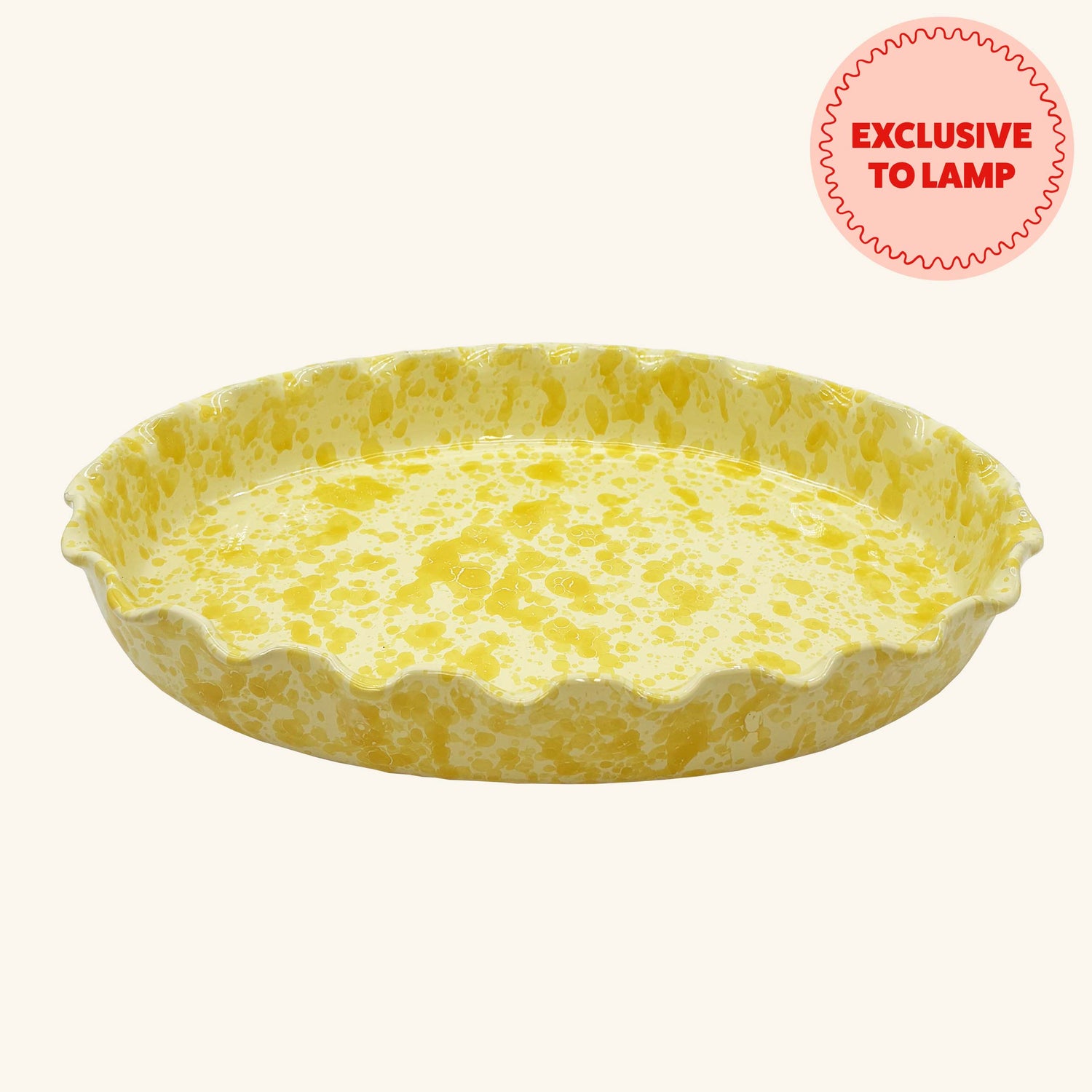 Frill Edge Splatterware Dish