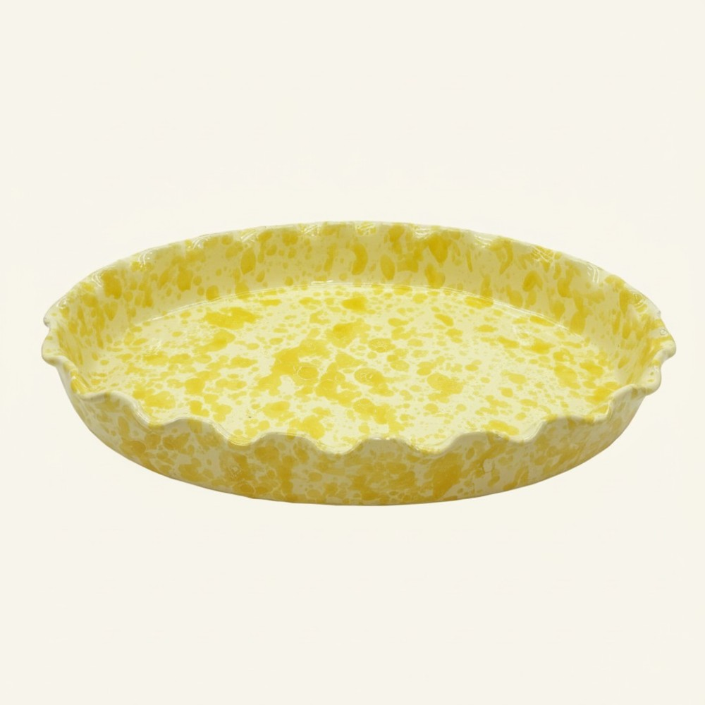 Frill Edge Splatterware Dish