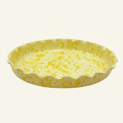 Frill Edge Splatterware Dish