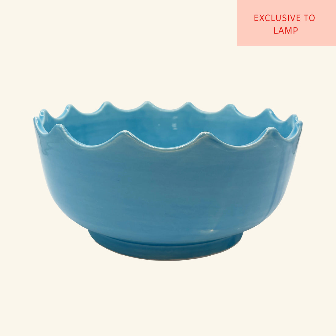 Large Scalloped Edge Bowl