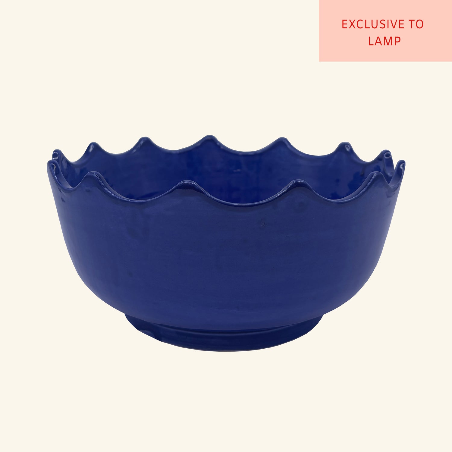 Large Scalloped Edge Bowl