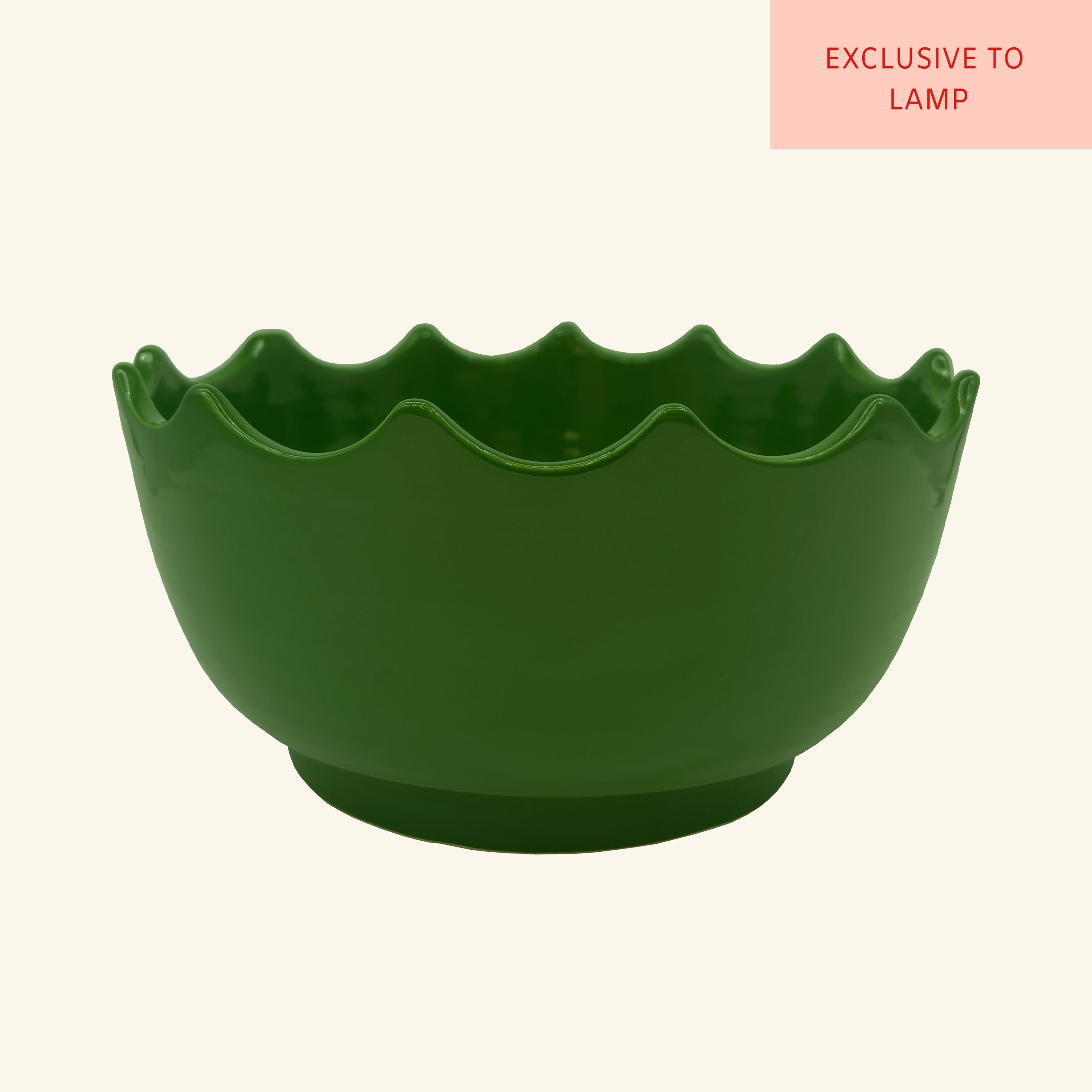 Large Scalloped Edge Bowl