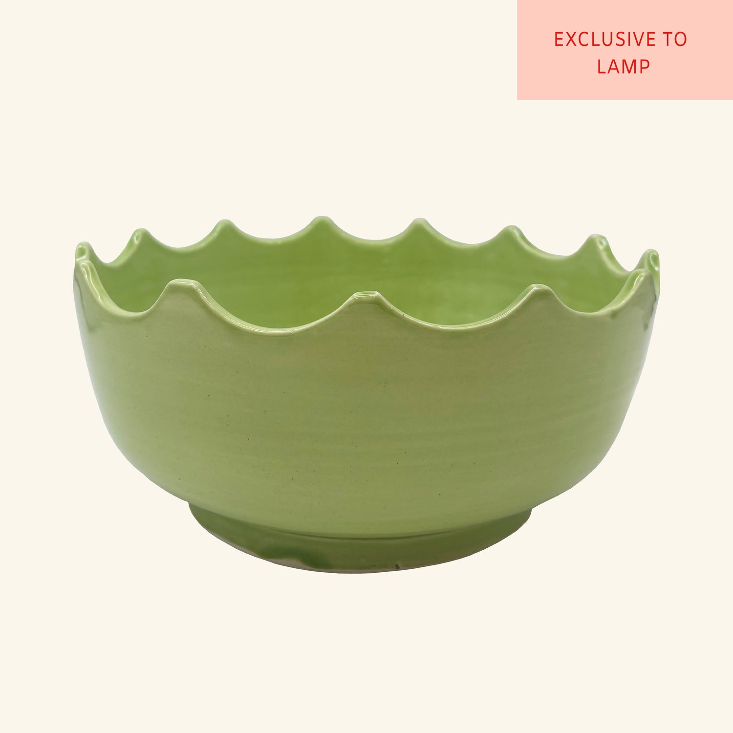 Large Scalloped Edge Bowl