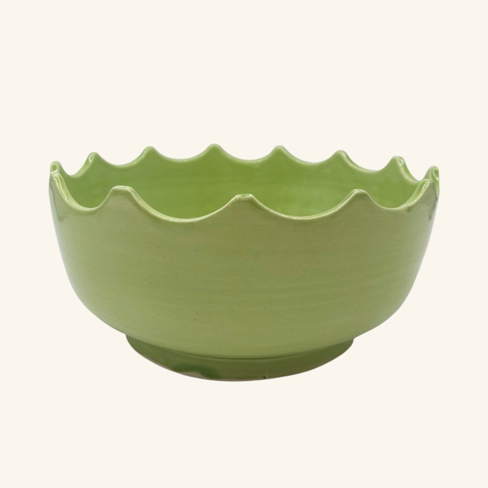 Large Scalloped Edge Bowl