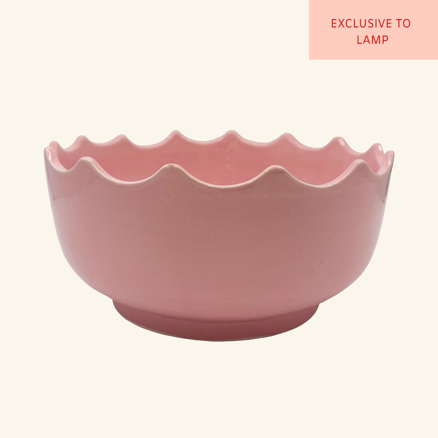 Large Scalloped Edge Bowl